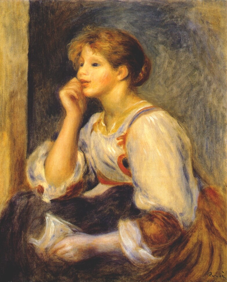 Girl with a letter by Pierre-Auguste Renoir