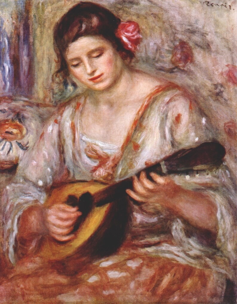 Girl with a mandolin by Pierre-Auguste Renoir