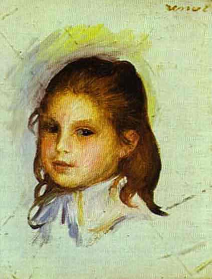 Girl with Brown Hair by Pierre-Auguste Renoir