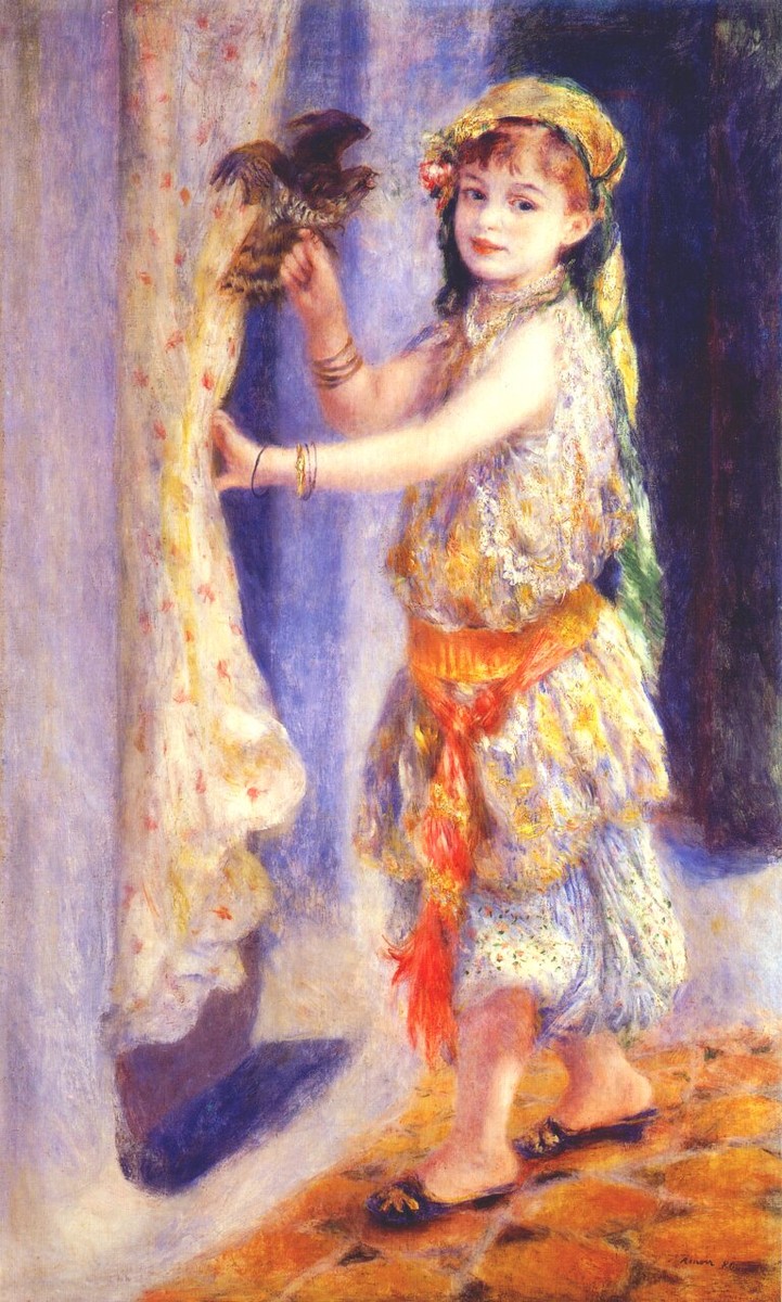 Girl with Falcon by Pierre-Auguste Renoir