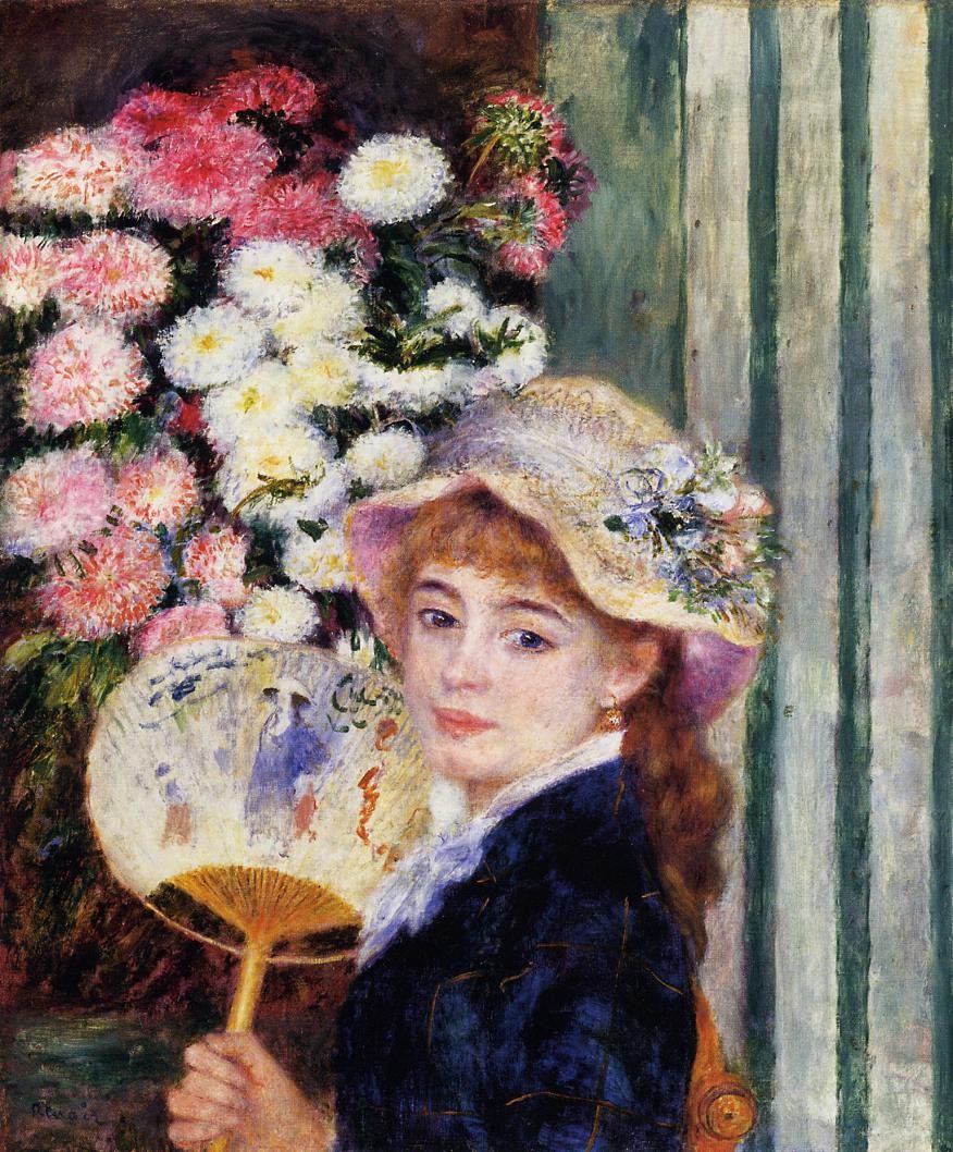 Girl with Fan by Pierre-Auguste Renoir