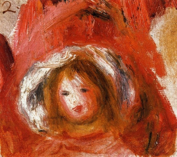 Girl with Hat by Pierre-Auguste Renoir