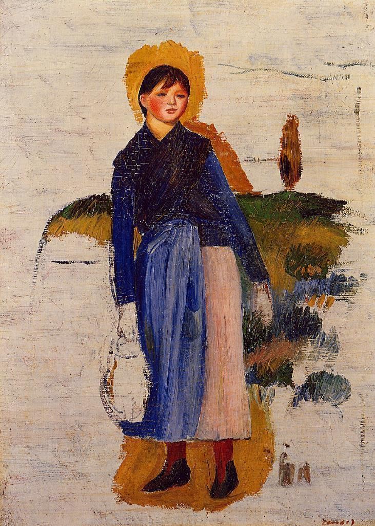 Girl with Red Stockings by Pierre-Auguste Renoir