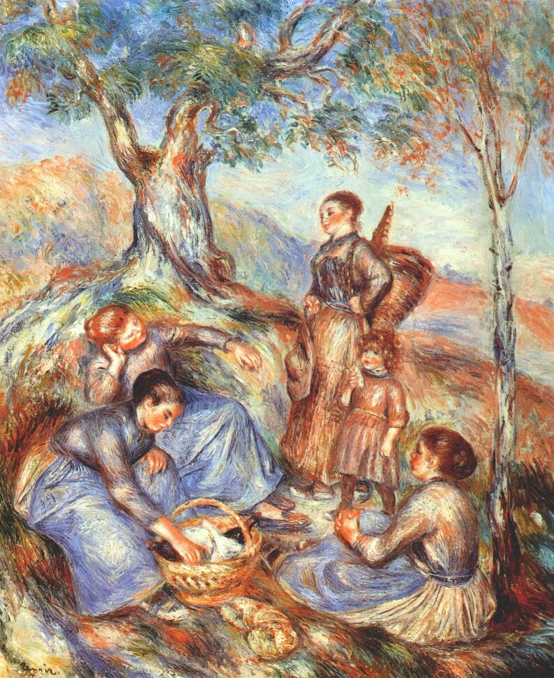Grape Pickers at Lunch by Pierre-Auguste Renoir