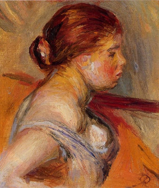 Head of a Young Girl by Pierre-Auguste Renoir