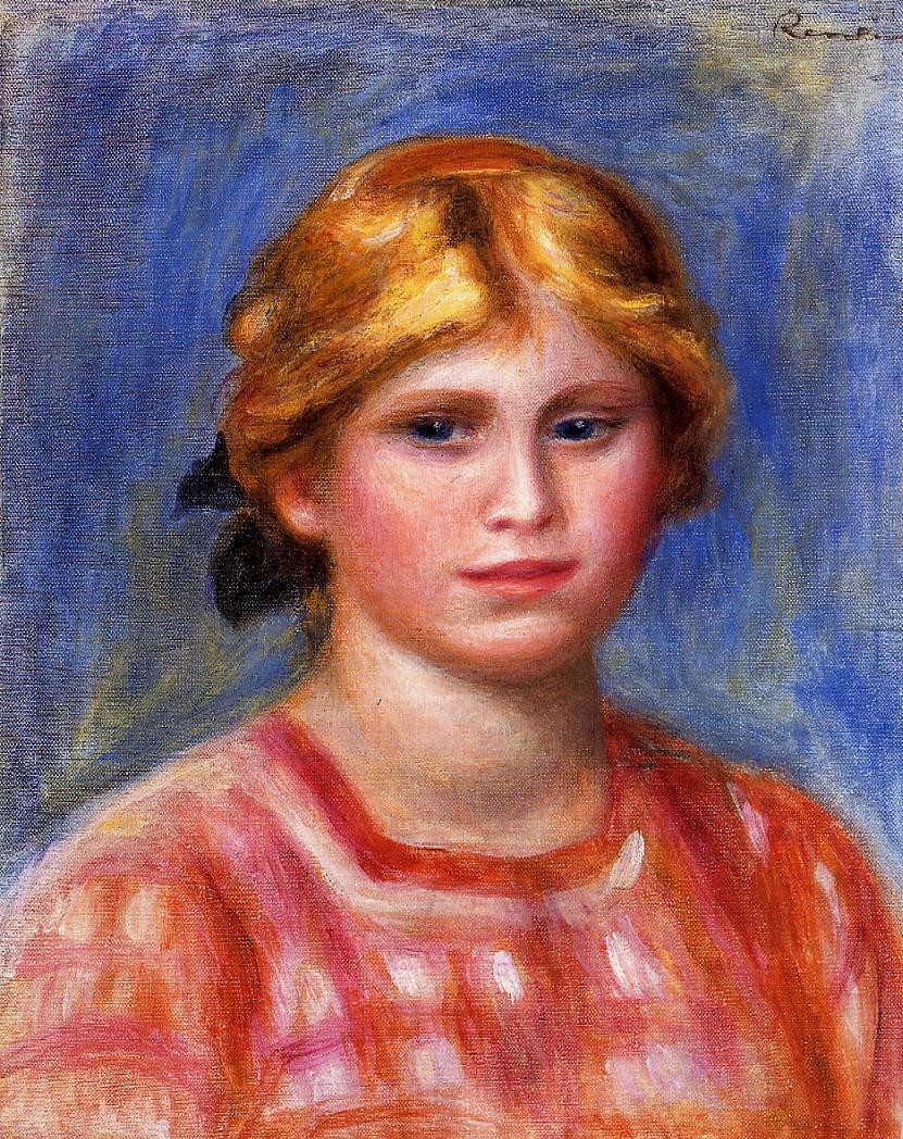 Head of a Young Girl by Pierre-Auguste Renoir