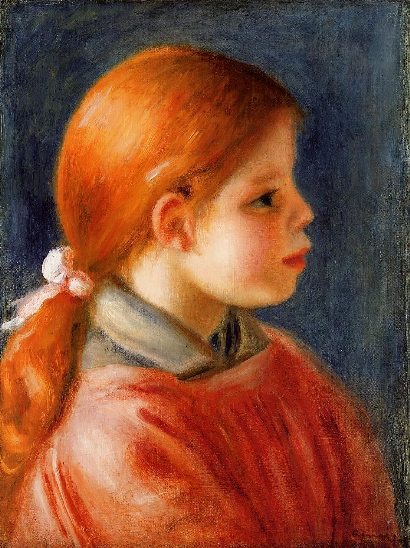 Head of a Young Woman by Pierre-Auguste Renoir