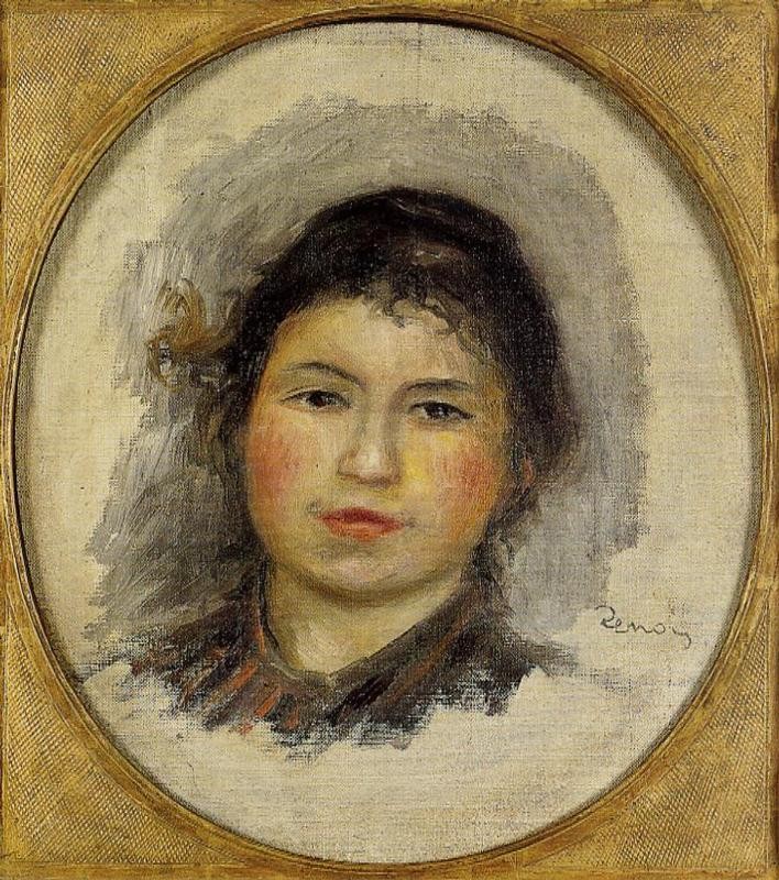 Head of a Young Woman by Pierre-Auguste Renoir