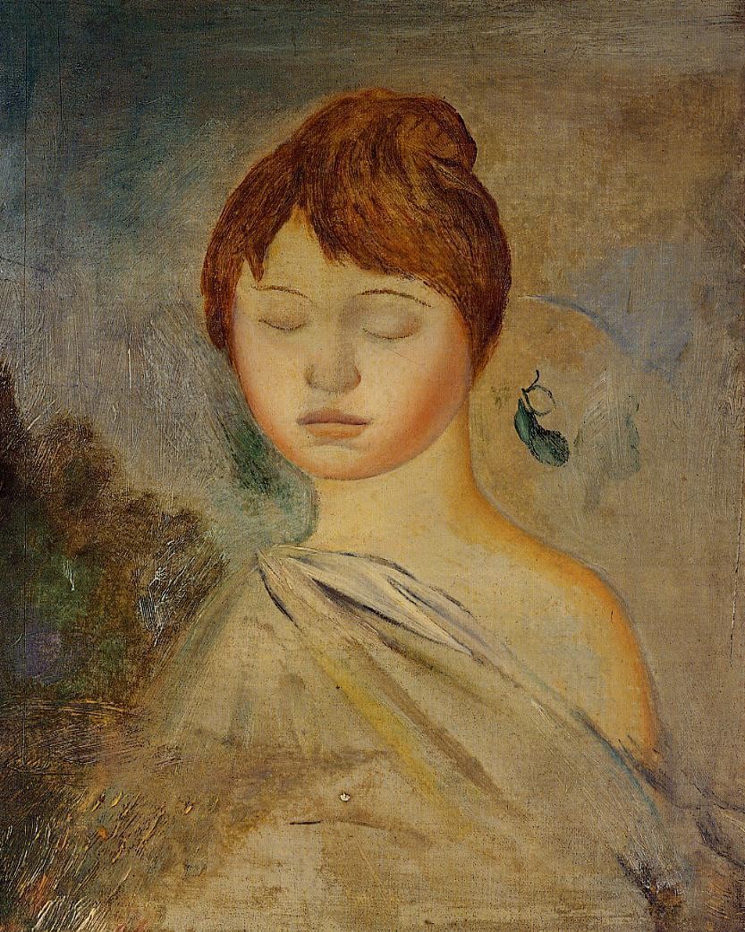 Head of a Young Woman by Pierre-Auguste Renoir