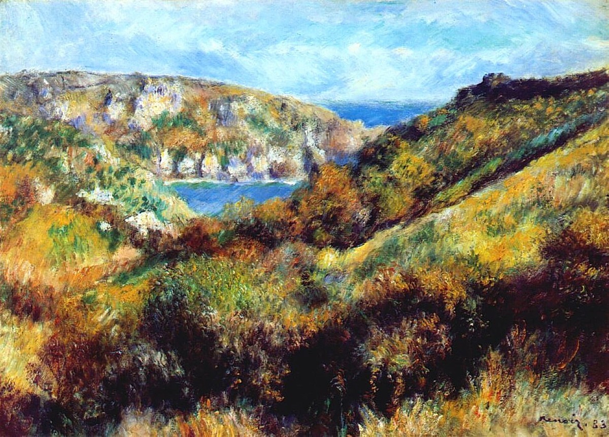 Hills Around Moulin Huet Bay by Pierre-Auguste Renoir