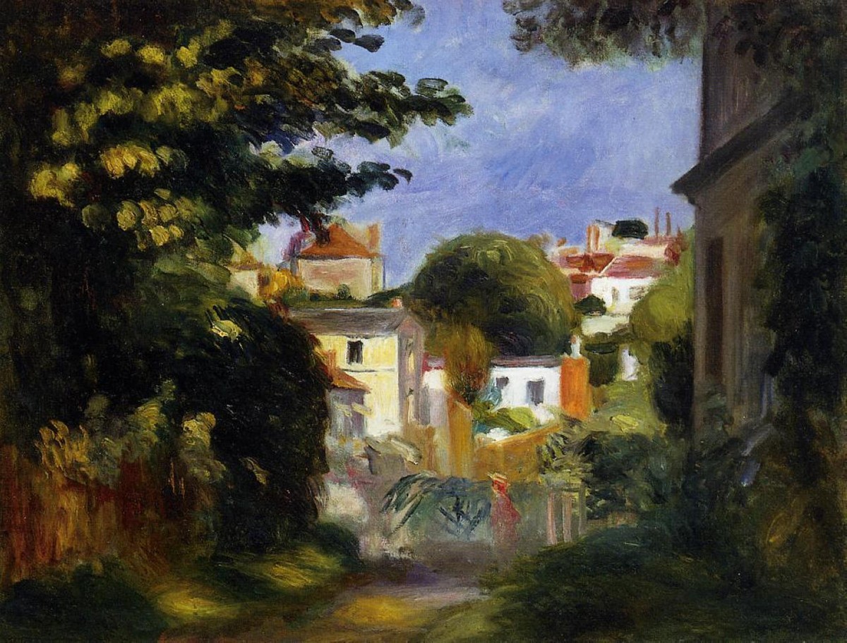House and Figure among the Trees by Pierre-Auguste Renoir