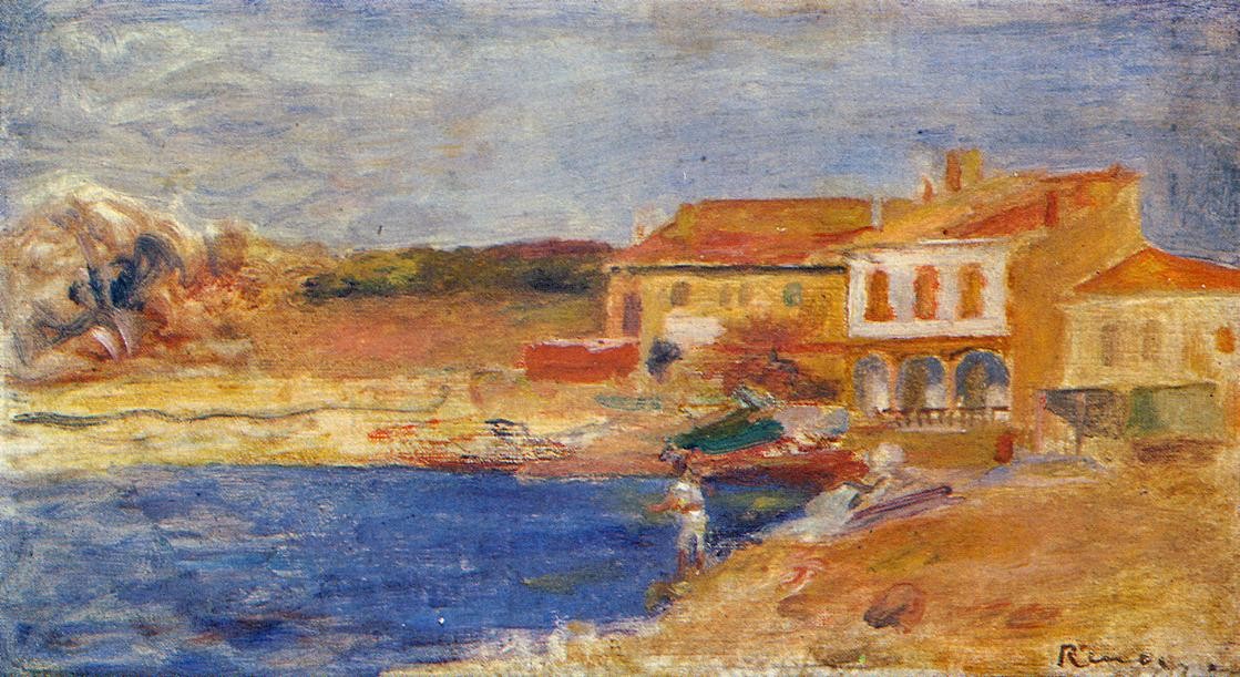 Houses by the Sea by Pierre-Auguste Renoir