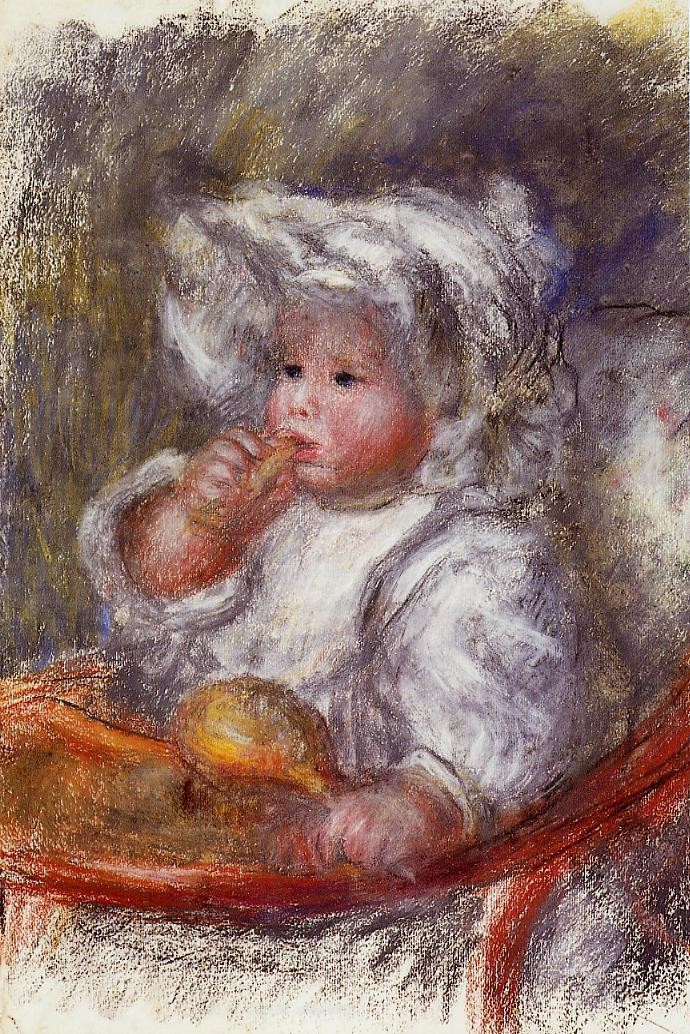 Jean Renoir in a Chair (Child with a Biscuit) by Pierre-Auguste Renoir