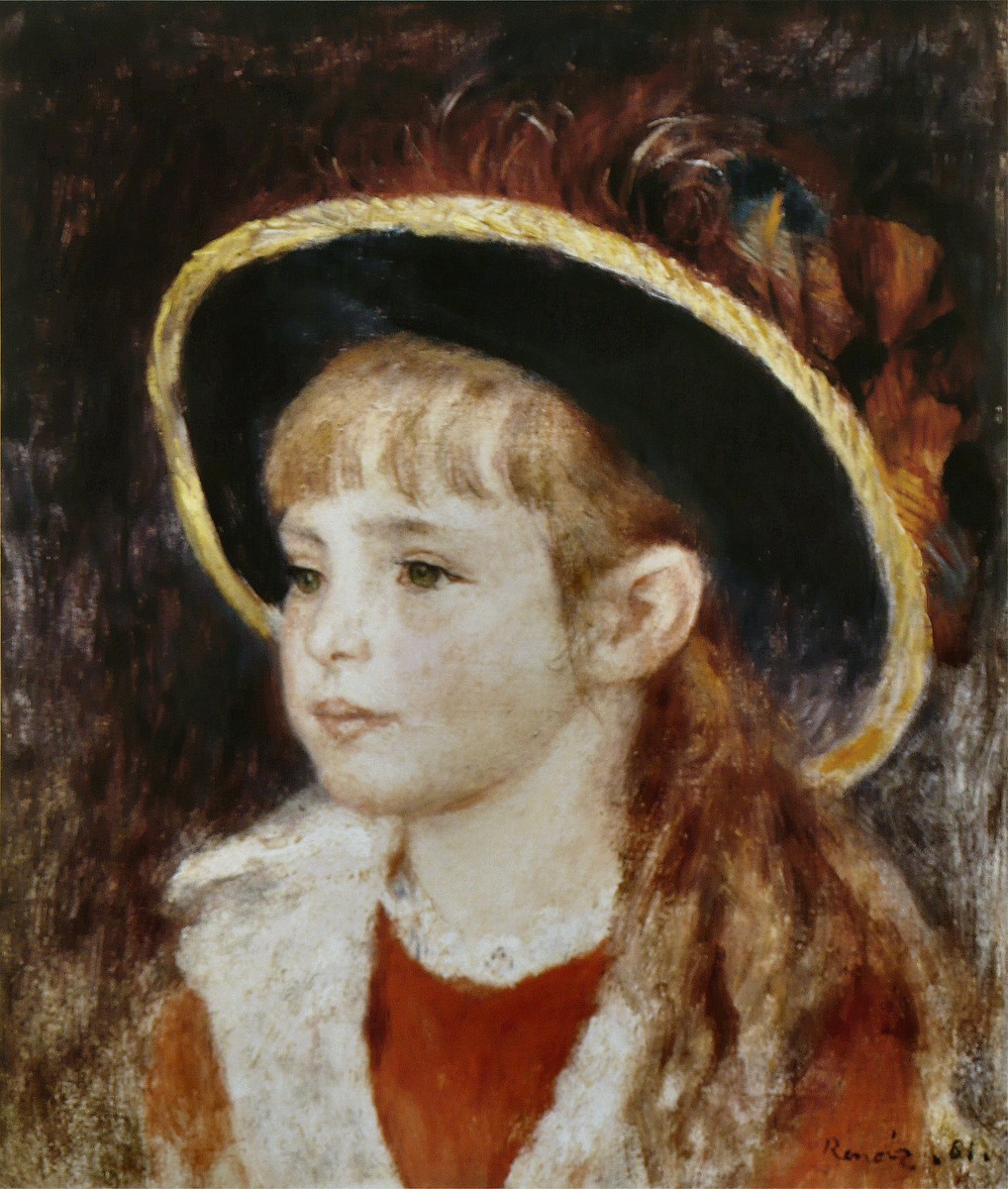 Jeanne Henriot (Fillette au chapeau bleu) by Pierre-Auguste Renoir