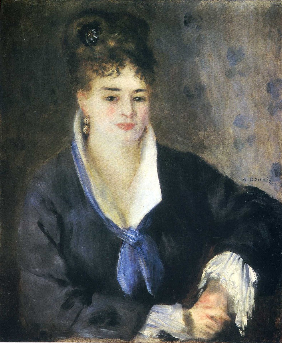 Lady in a Black Dress by Pierre-Auguste Renoir