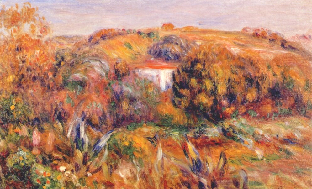Landscape at cagnes by Pierre-Auguste Renoir