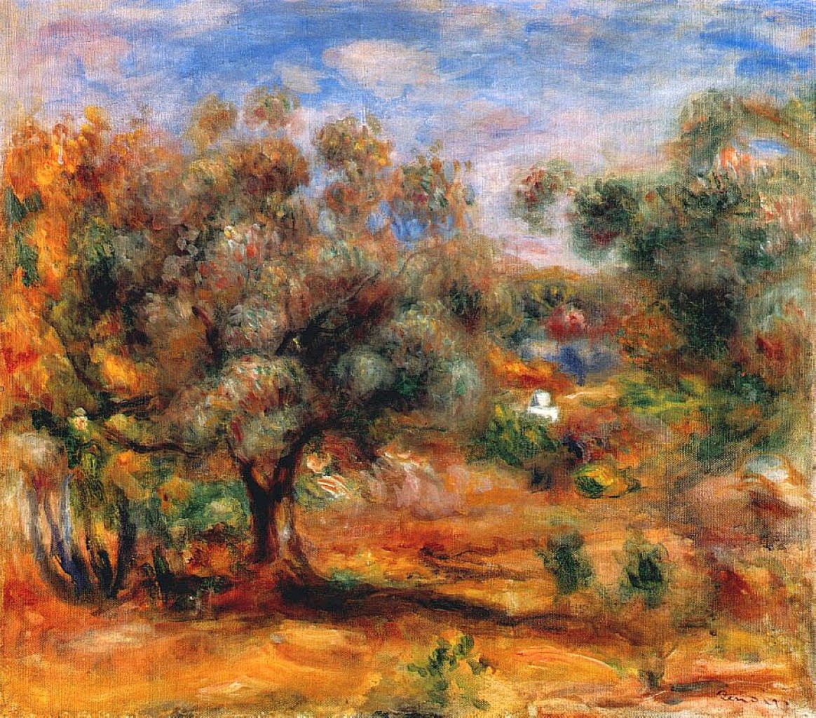 Landscape Near Cagnes by Pierre-Auguste Renoir
