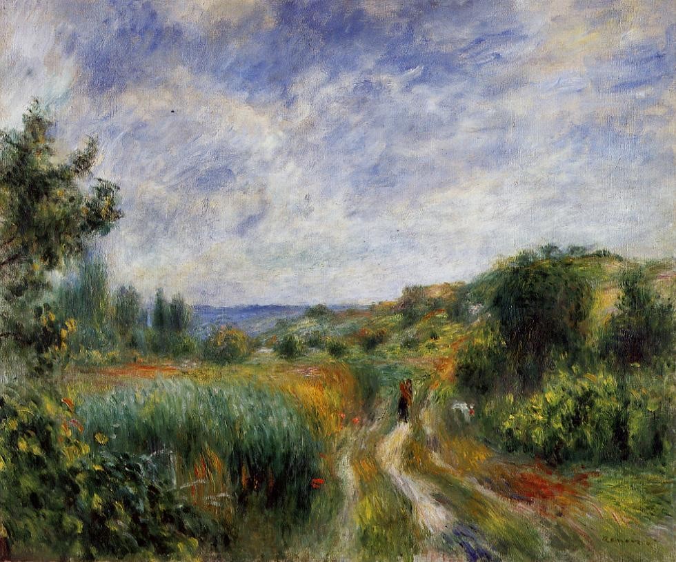 Landscape near Essoyes by Pierre-Auguste Renoir