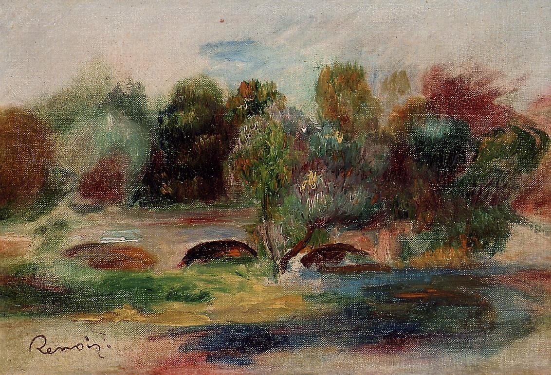 Landscape with Bridge by Pierre-Auguste Renoir