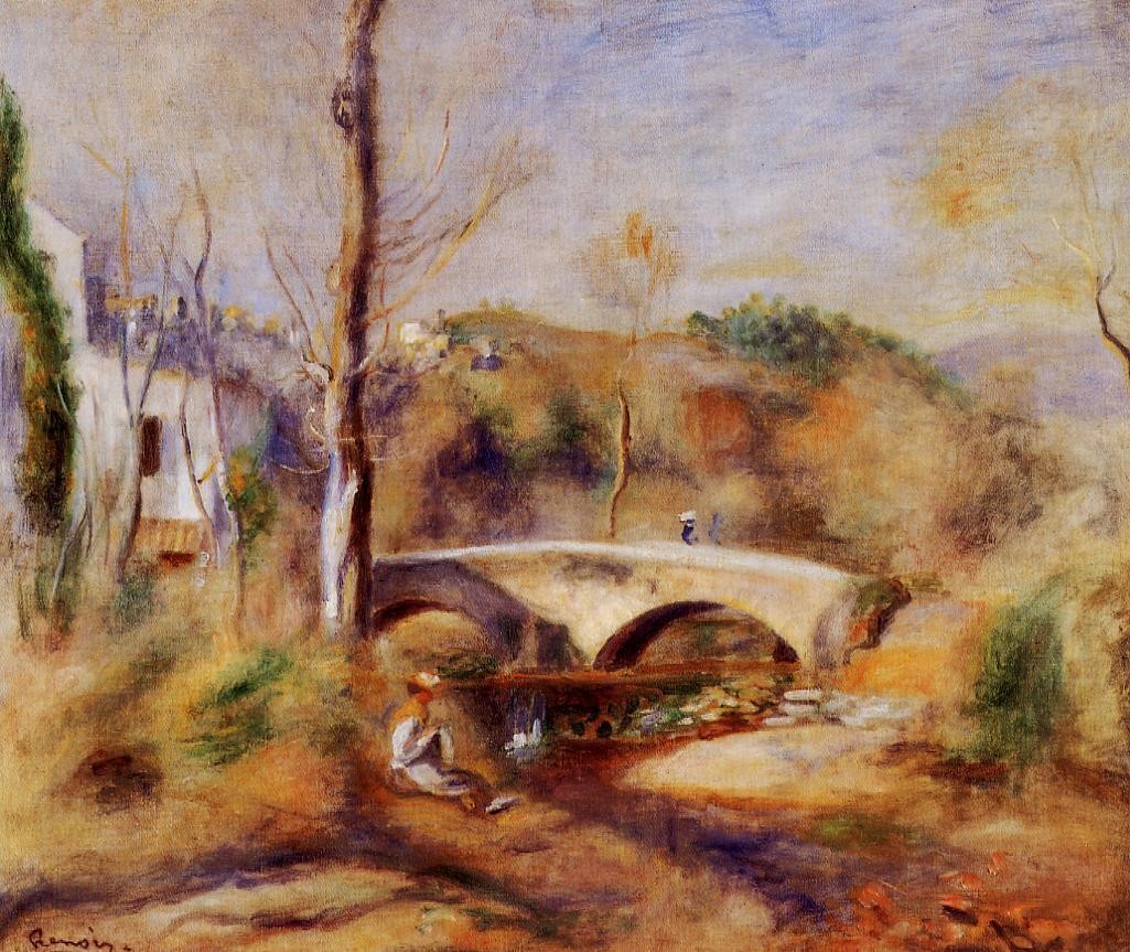 Landscape with Bridge by Pierre-Auguste Renoir