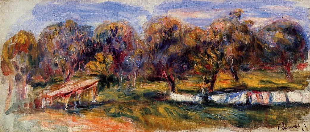 Landscape with Orchard by Pierre-Auguste Renoir