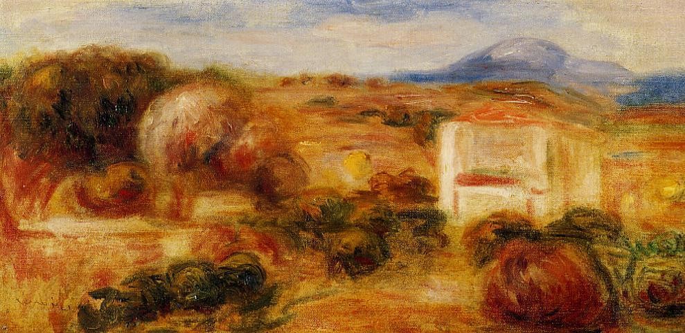 Landscape with White House by Pierre-Auguste Renoir