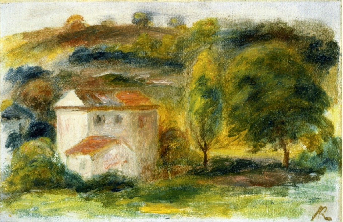Landscape with White House by Pierre-Auguste Renoir