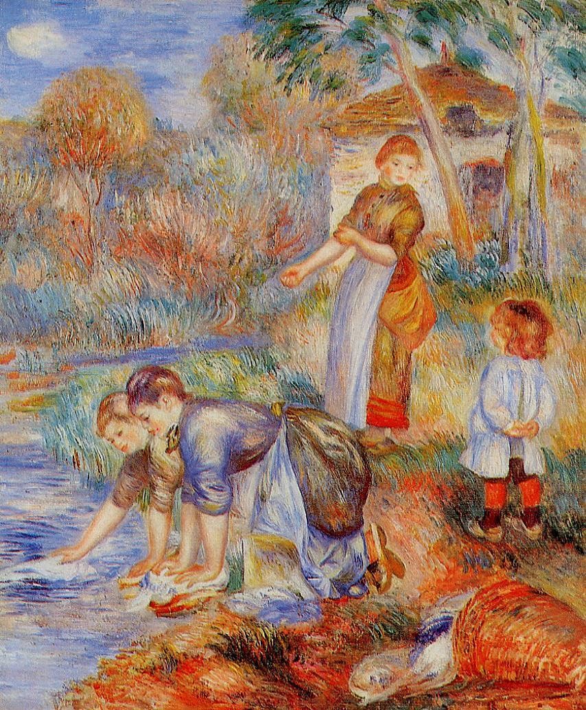 Laundresses by Pierre-Auguste Renoir