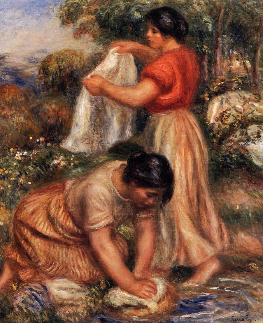 Laundresses by Pierre-Auguste Renoir