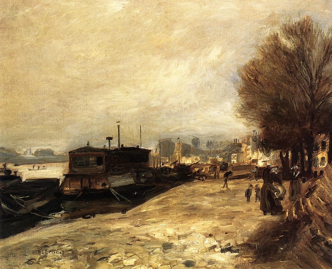 Laundry Boat by the Banks of the Seine, near Paris by Pierre-Auguste Renoir