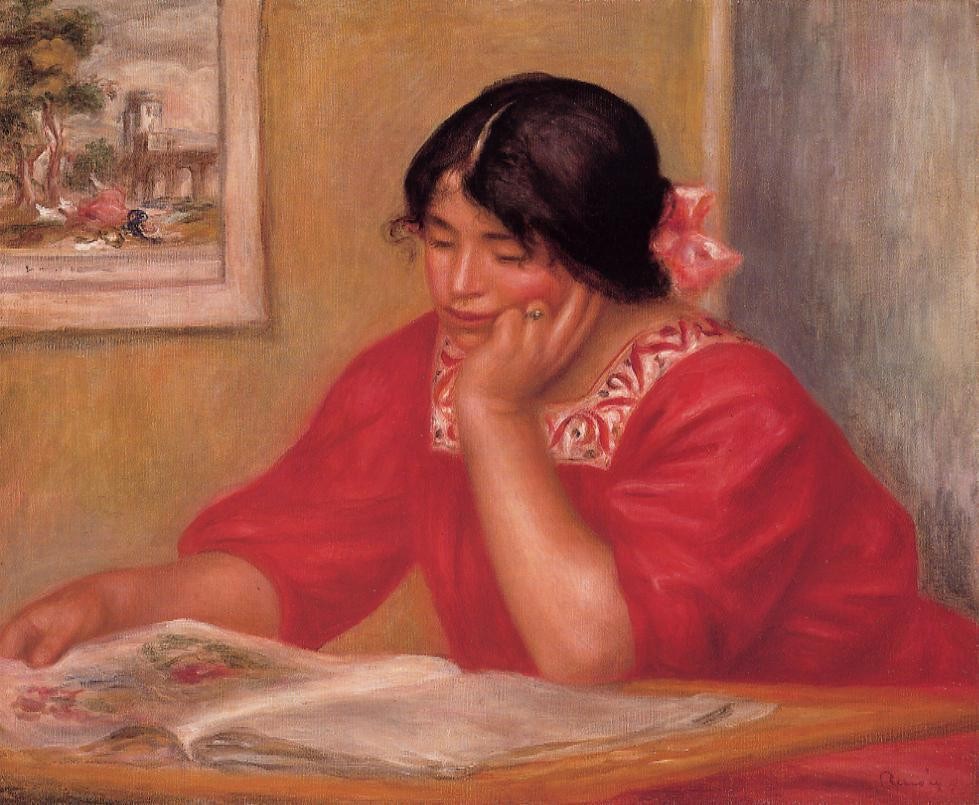 Leontine Reading by Pierre-Auguste Renoir
