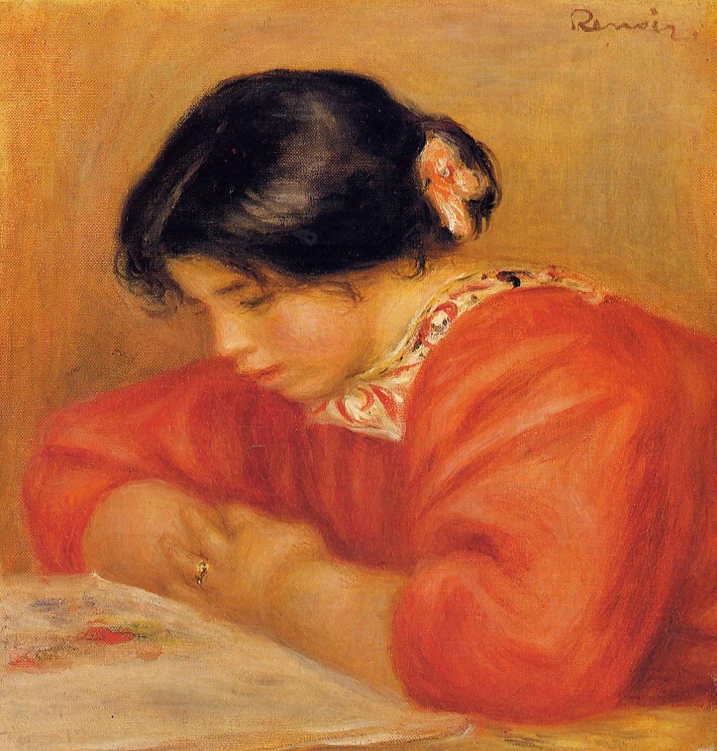 Leontine Reading by Pierre-Auguste Renoir