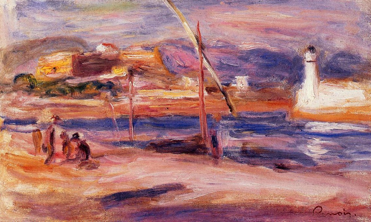 Lighthouse and Fort Carre Antibes by Pierre-Auguste Renoir