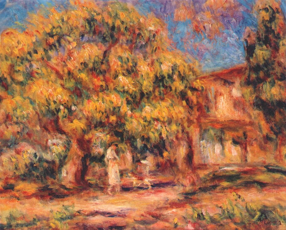 Lime Tree and Farmhouse by Pierre-Auguste Renoir