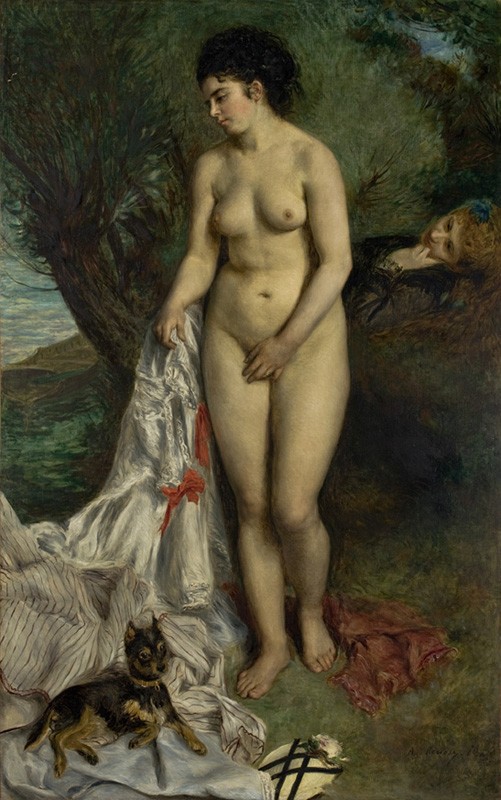 Lise on the Bank of the Seine by Pierre-Auguste Renoir