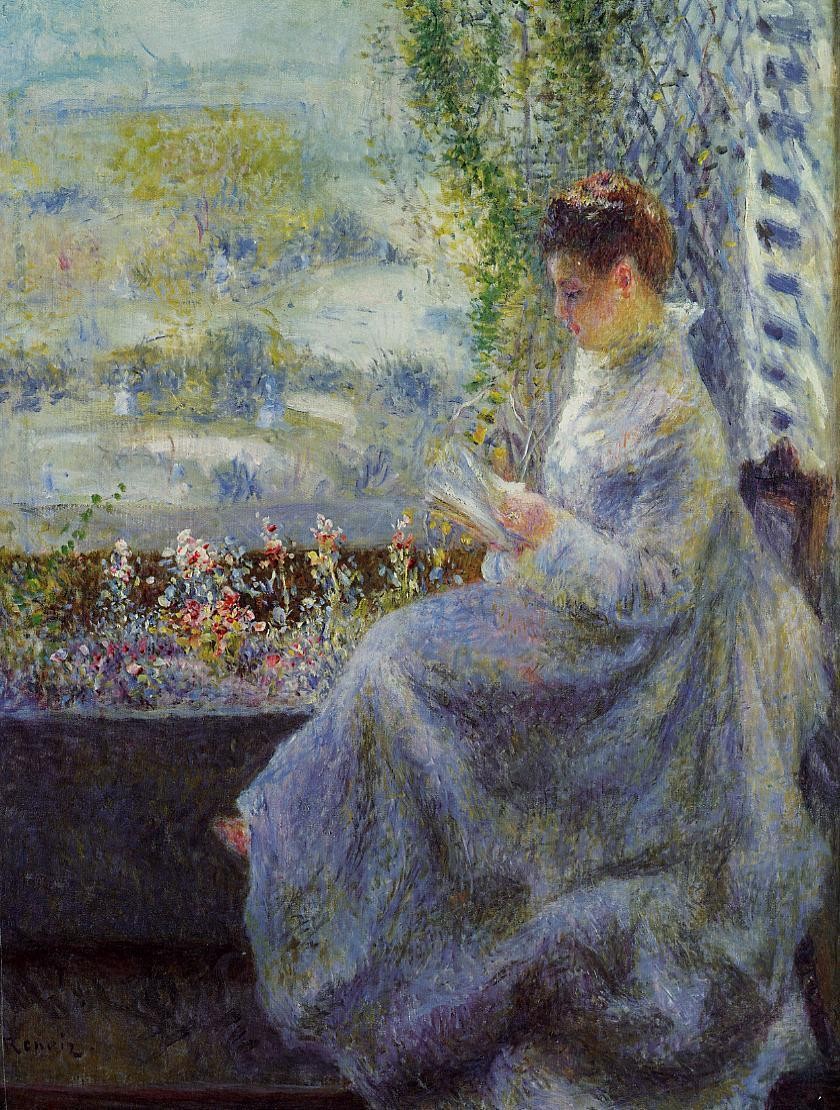 Madame Chocquet Reading by Pierre-Auguste Renoir