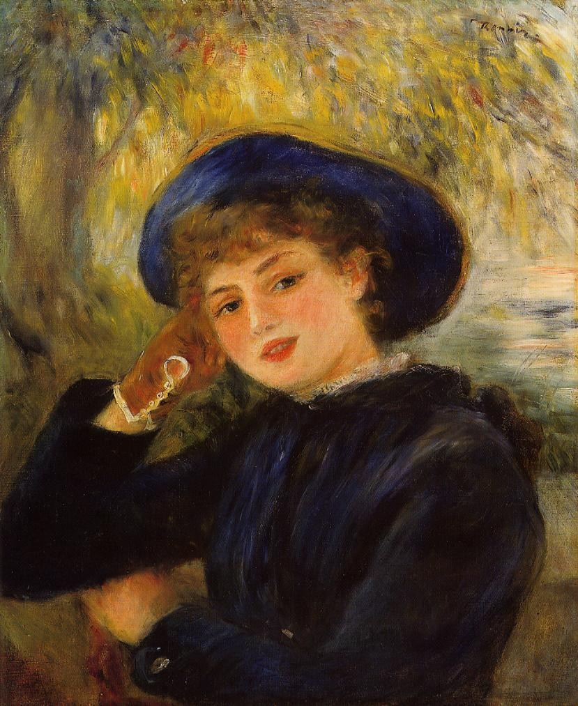Mademoiselle Demarsy (Woman Leaning on Her Elbow) by Pierre-Auguste Renoir