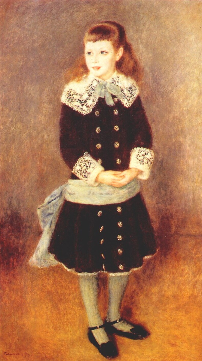 Marthe Berard (Girl Wearing a Blue Sash) by Pierre-Auguste Renoir