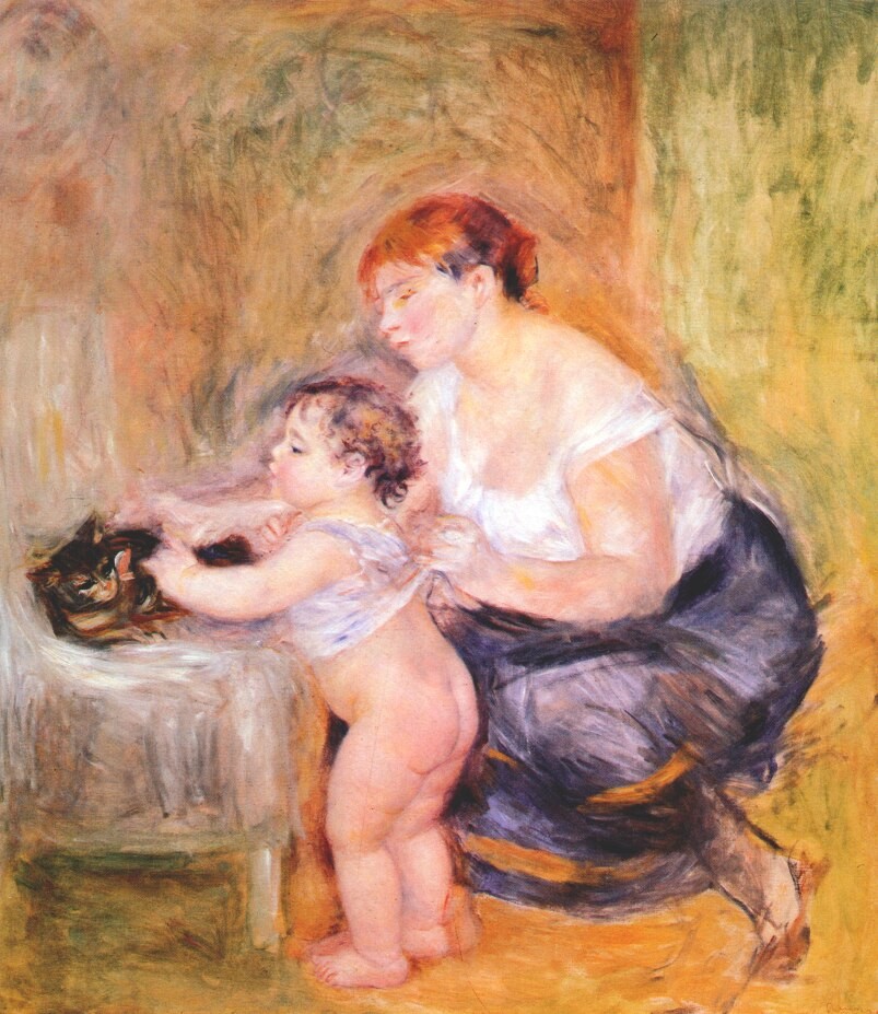 Mother and child by Pierre-Auguste Renoir
