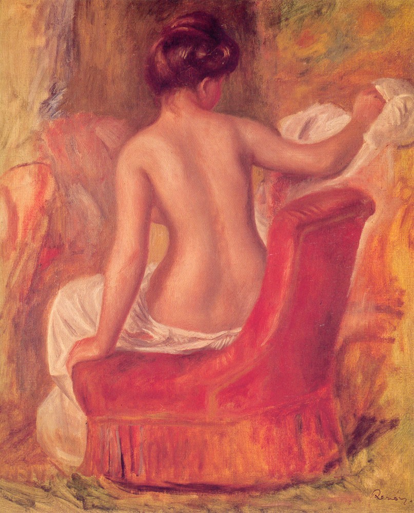 Nude in a Chair by Pierre-Auguste Renoir
