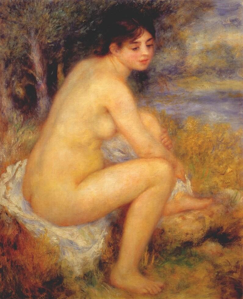 Nude in a landscape by Pierre-Auguste Renoir