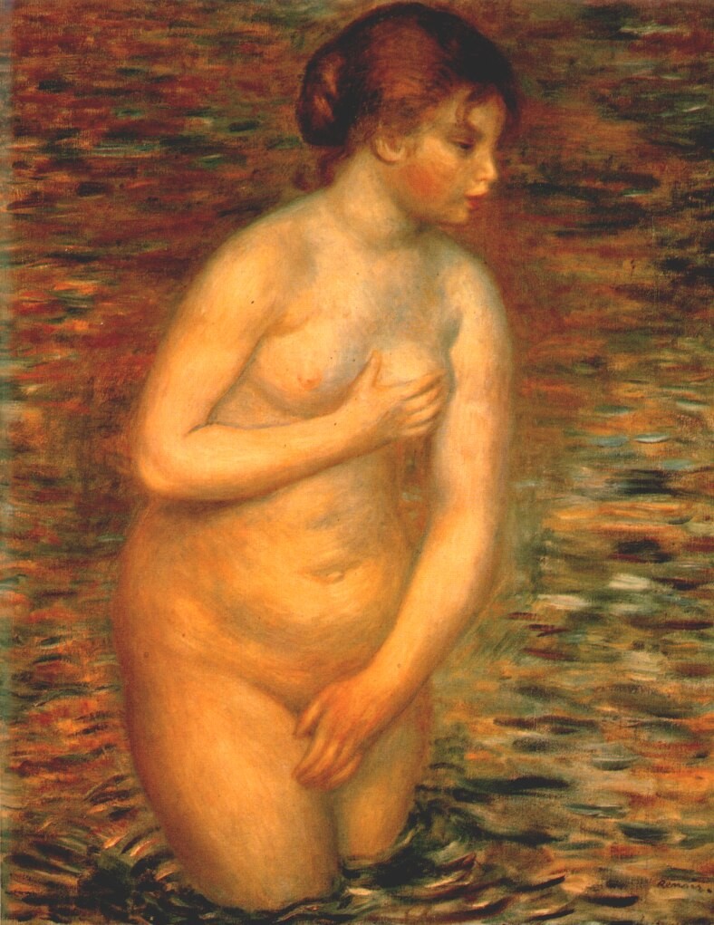 Nude in the water by Pierre-Auguste Renoir