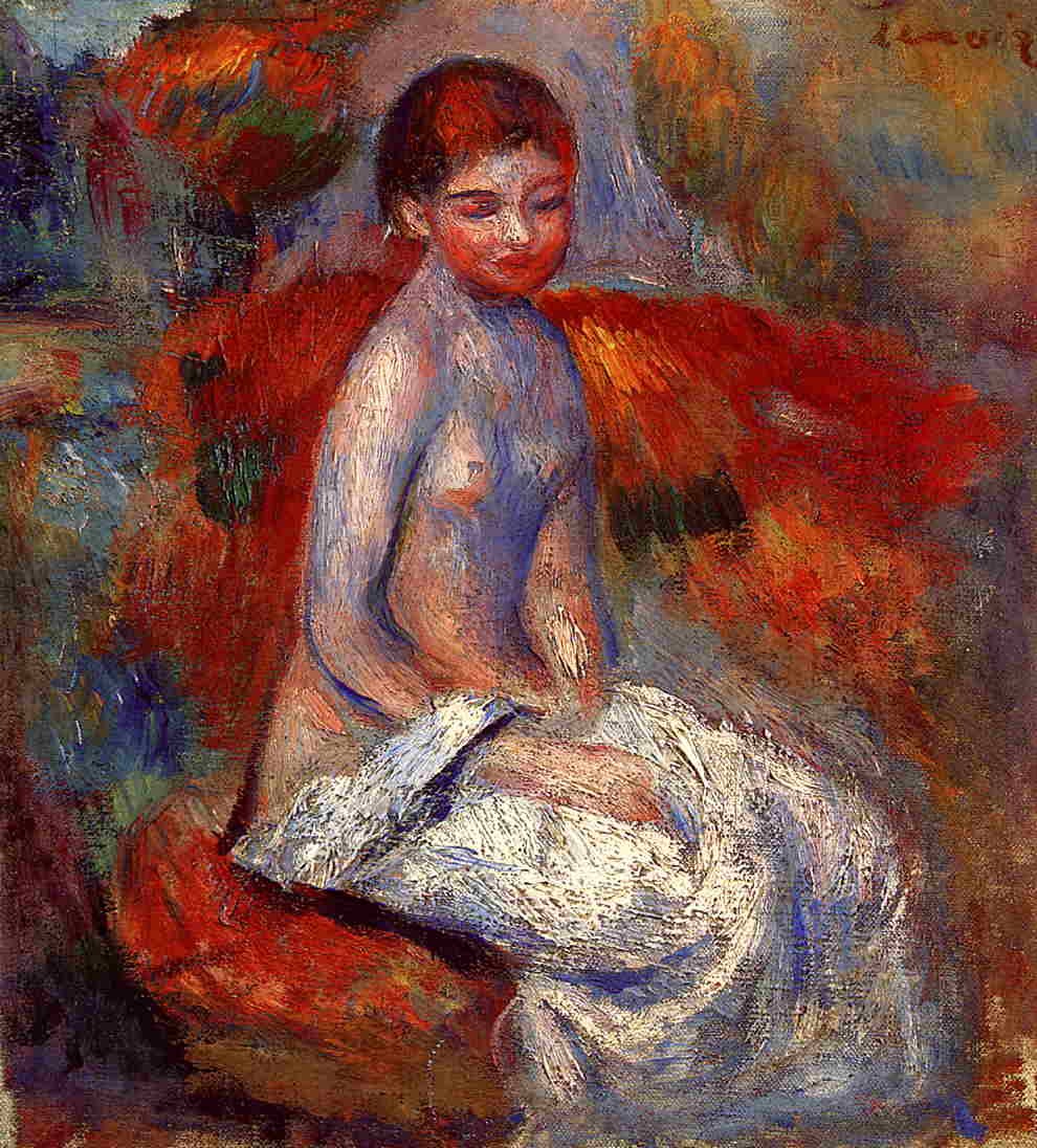 Nude Seated in a Landscape by Pierre-Auguste Renoir