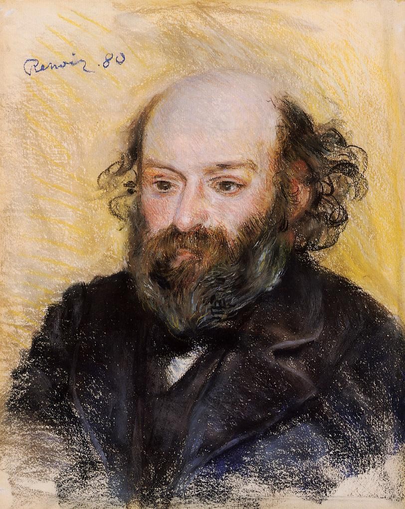 Paul Cezanne by Pierre-Auguste Renoir