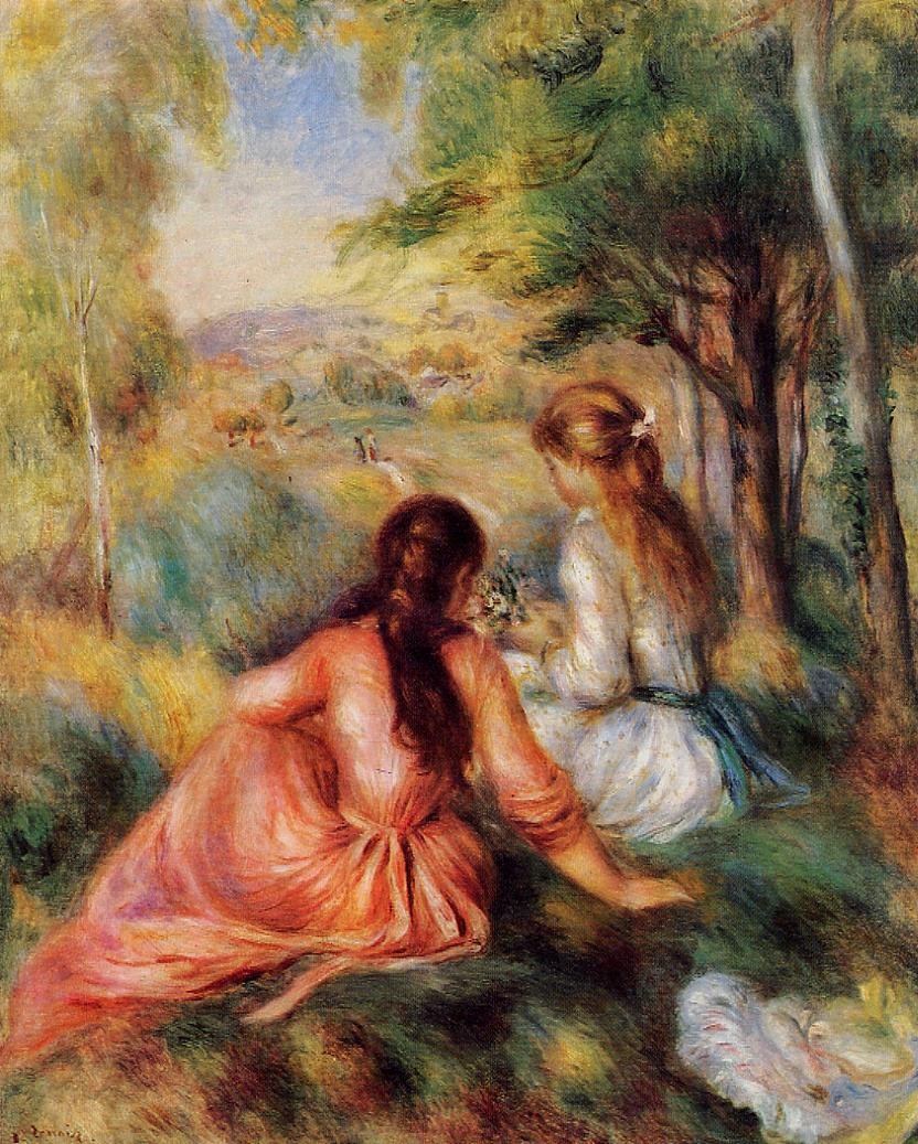 Picking Flowers (In the Field) by Pierre-Auguste Renoir