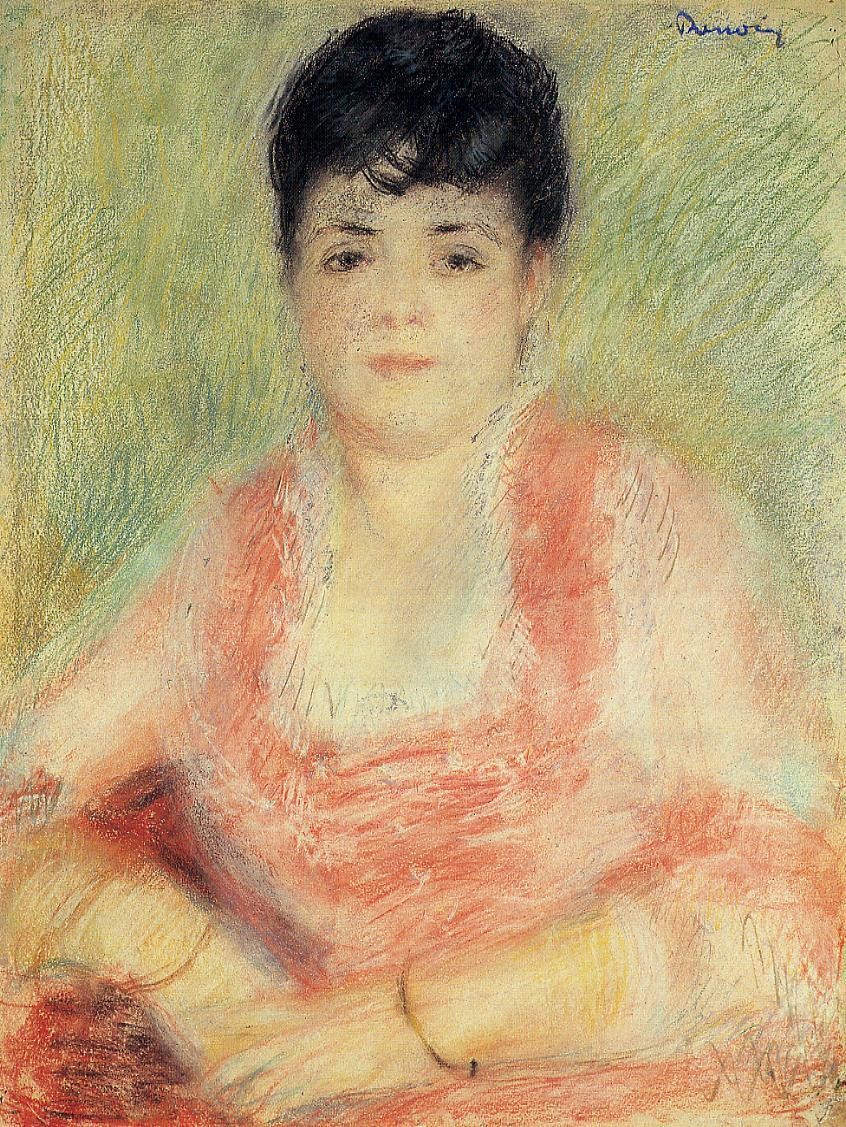 Portrait in a Pink Dress by Pierre-Auguste Renoir