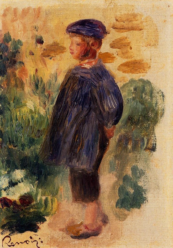 Portrait of a Kid in a Beret by Pierre-Auguste Renoir