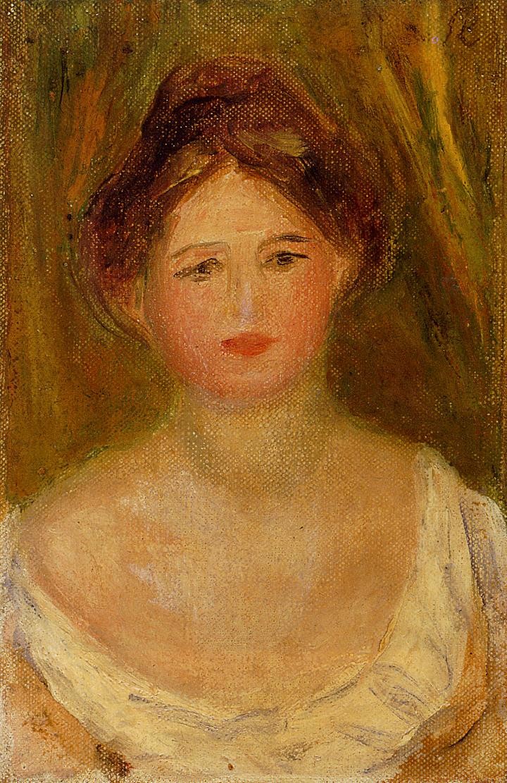Portrait of a Woman with Hair Bun by Pierre-Auguste Renoir