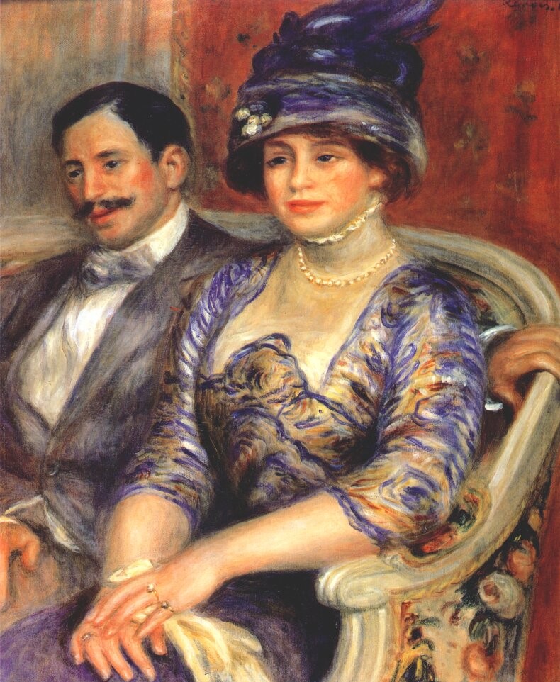 Portrait of M. and Mme. Bernheim de Villers by Pierre-Auguste Renoir