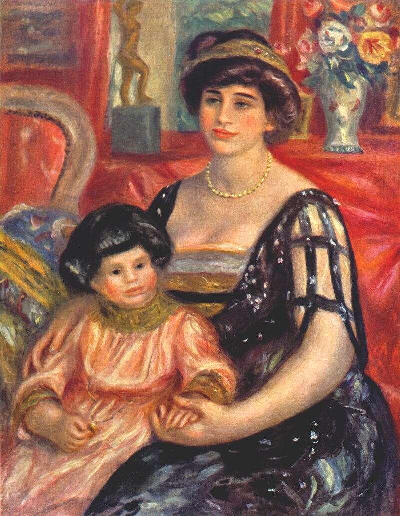 Portrait of Madame Duberville with Her Son Henri by Pierre-Auguste Renoir